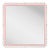 Fleur Home Carnival Gras Square Mirror in Authentic Pink, 38x38 For Sale