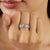 Red 2.3 Ct Modern Multi Sapphire & Diamond Band Ring in 925 Sterling Silver, Size 6 For Sale - Image 8 of 14