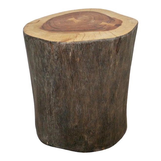 Blackened Stump Side Table For Sale