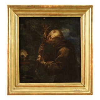 Spanish Artist, Saint Francis, 1680, Oil on Canvas, Framed For Sale