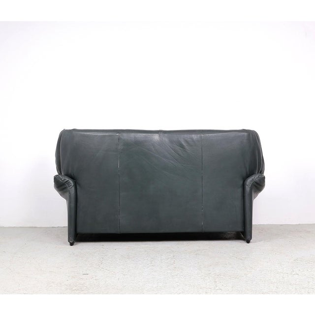 Set of Leather Sofa with Pouf by Vico Magistretti for Cassina, 1980s For Sale - Image 10 of 16