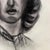 Vintage Black and White Charcoal Portrait Drawing of a Woman With Curled Hair For Sale In Oklahoma City - Image 6 of 8