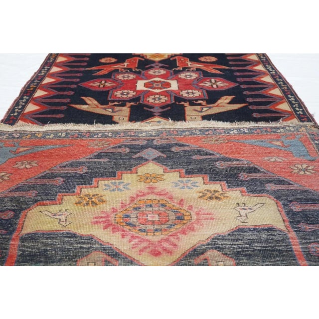 Antique Karabagh Runner 3'2'' x 12'2'' For Sale - Image 9 of 9