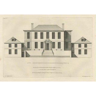 Colen Campbell, Illustration of the House of Richard Rooth: The Elms, Surrey, England, 1717, Print For Sale