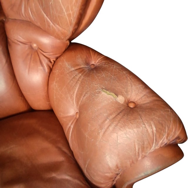 Leather Armchairs with High Backrests, 1970s, Set of 2 For Sale - Image 7 of 13