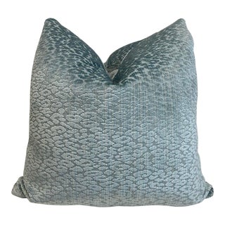 Cowtan & Tout “Jagger” in Aqua 22” Pillows-A Pair For Sale