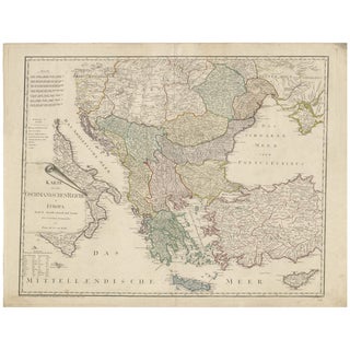 Antique Map of the Ottoman Empire in Europe by Reilly, Vienna, 1796 For Sale