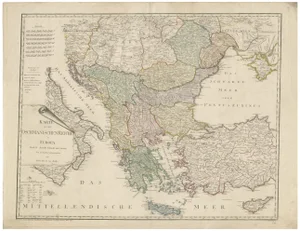 Antique Map of the Ottoman Empire in Europe by Reilly, Vienna, 1796