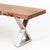 Live Edge Wood Bench With X-Form Legs For Sale In New York - Image 6 of 9