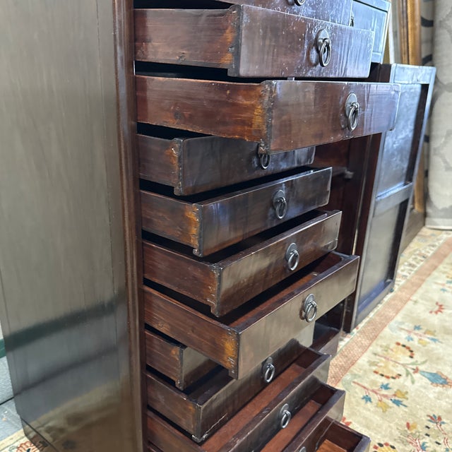 Wood Dark Burl Wood Collectors Cabinet, 19th Century Style For Sale - Image 7 of 12