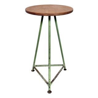 Industrial Green Workshop Stool, 1960s For Sale