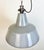 Industrial Grey Enamel Factory Pendant Lamp, 1960s For Sale - Image 11 of 18