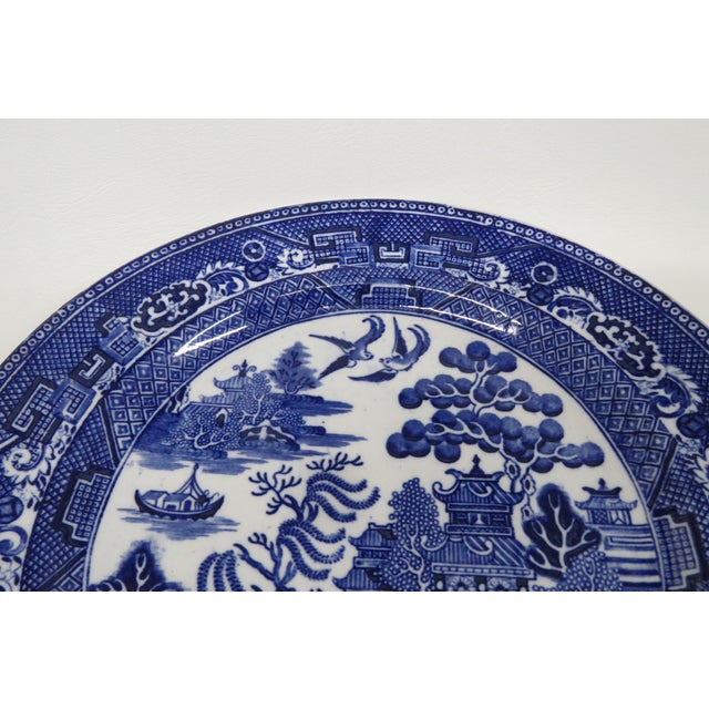 Asian E B and J E L Willow Blue White 10 Inches Plate 4664b For Sale - Image 3 of 7