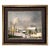 This lovely art piece features a classic American farmstead in winter, including the classic yellow farmhouse, cows in the...