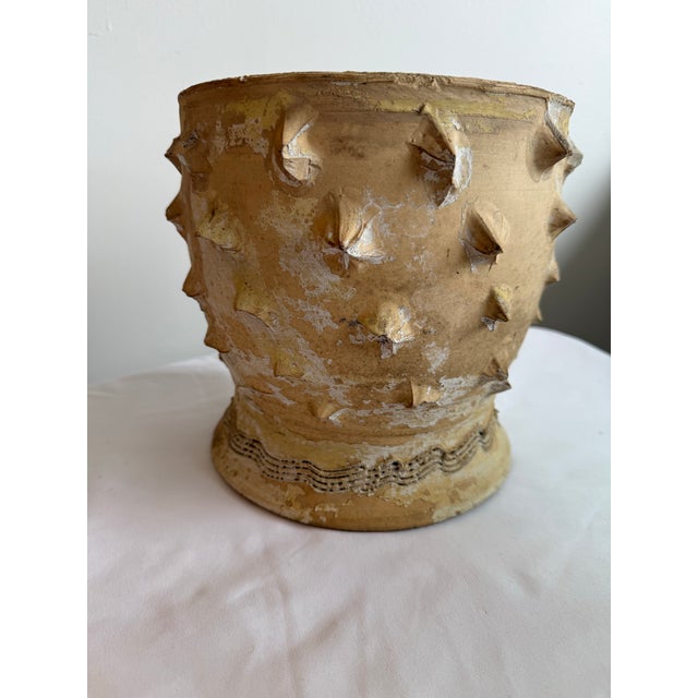 Vintage Mid Century Brutalist Folk Art Pinch Pot Planter in the Sytle of Dexter Pottery For Sale - Image 4 of 11