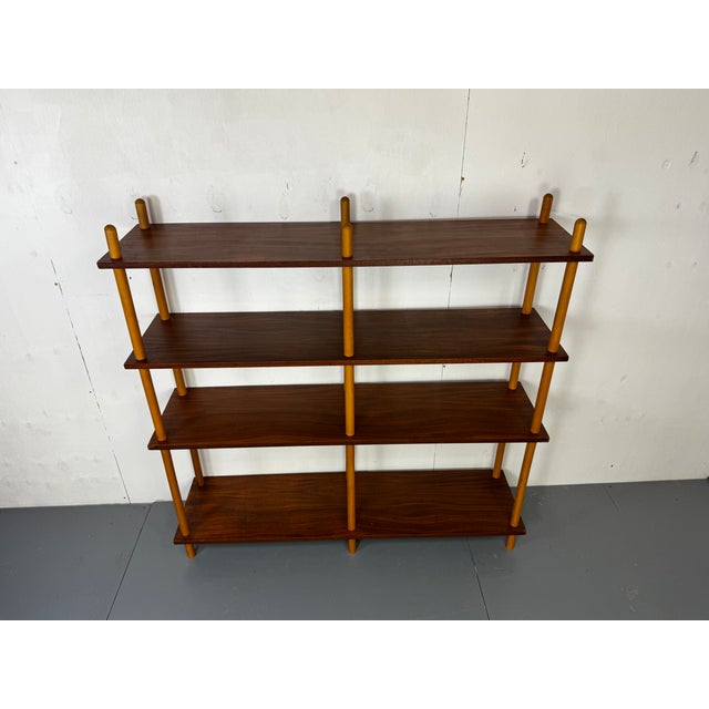 Mid-Century Modernist Teak Stick Wall Cabinet attributed to Willem Lutjens for Gouda Den Boer, 1950s For Sale - Image 14 of 15