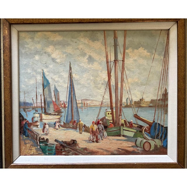 Early 20th Century Brenton Harbor Scene After William Lee-Hankey Oil Painting on Artist Panel, Framed For Sale - Image 4 of 12