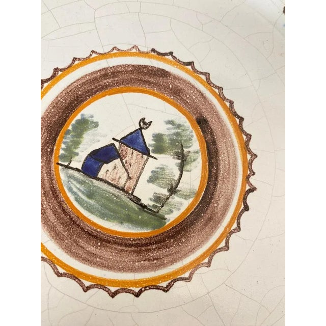 Blue 19th Century French Faience Plates with Bird Pattern in Blue, Green, Set of 4 For Sale - Image 8 of 10