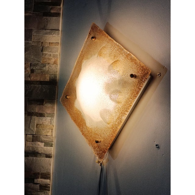 Large Murano Glass Wall Lamp from Mazzega, 1970s For Sale - Image 10 of 11