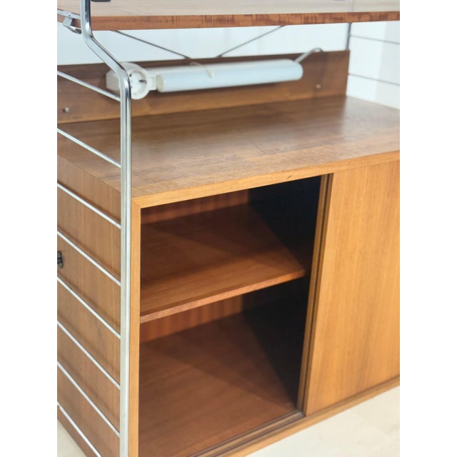 Mid-Century Teak String Continental Bookcase by Nils Strinning, 1960s For Sale - Image 4 of 11
