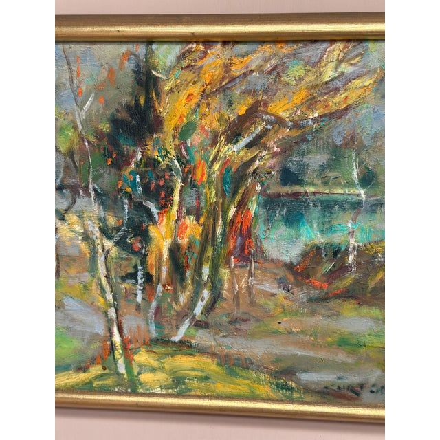 Curt Selmer, Autumn Landscape, 1950s, Oil on Panel, Framed For Sale - Image 17 of 18