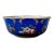 Antique Russian Gardner Porcelain Bowl, Cobalt Blue Floral, Gilt, Moscow, 7", C. 1880 For Sale