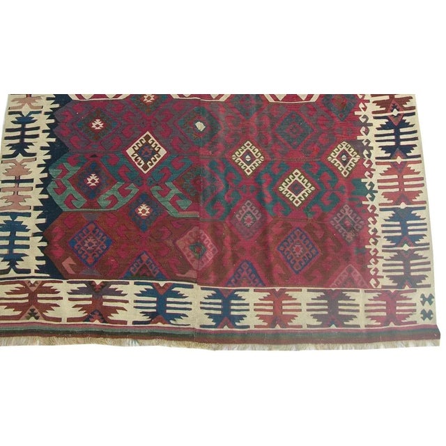 Antique KILIM Stylish Runner Rug 10'7'' X 5'7''