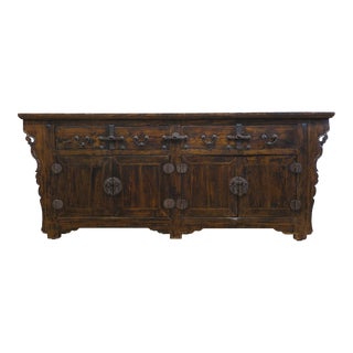 19th Century Antique Chinese Elm Sideboard For Sale