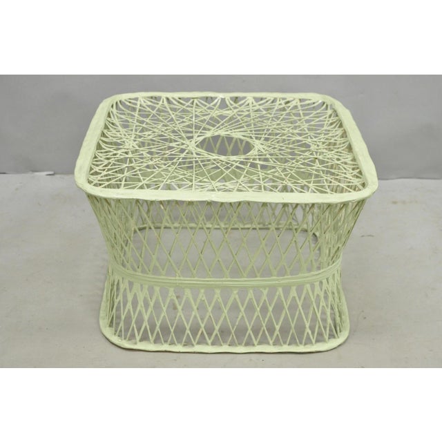 Vintage Russell Woodard Mid Century Modern Spun Fiberglass Footstool Ottoman For Sale - Image 10 of 10