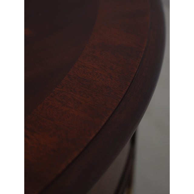 Henkel Harris Flame Mahogany Round Drum Side Table For Sale - Image 13 of 18