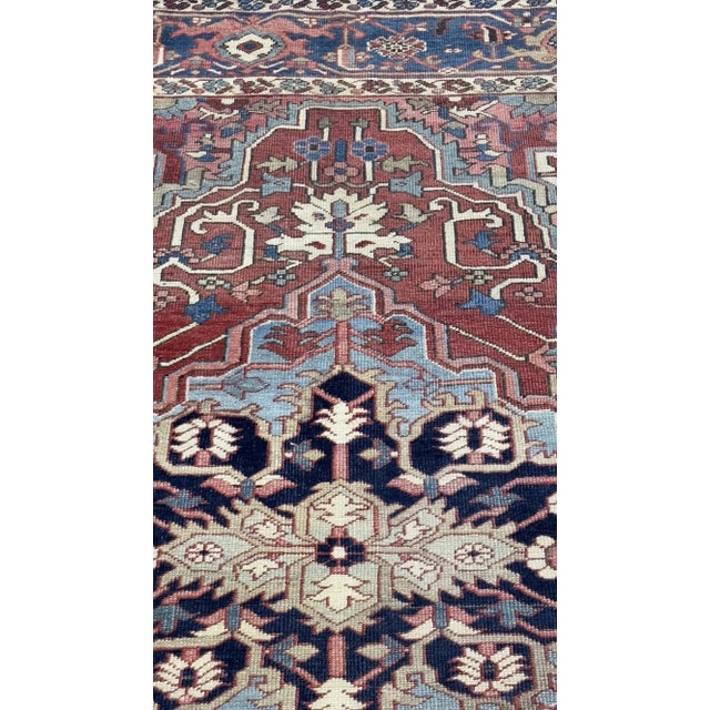 Textile Antique Persian Serapi Rug 5’2” X 6’9” For Sale - Image 7 of 8