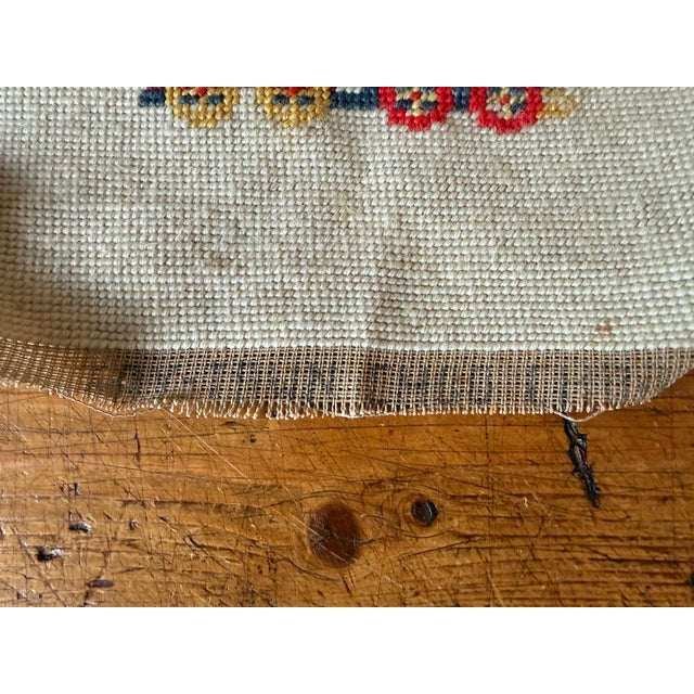 Mid 20th Century Vintage Needlepoint "Toy -Town Choo Choo", Toy Train For Sale - Image 5 of 6