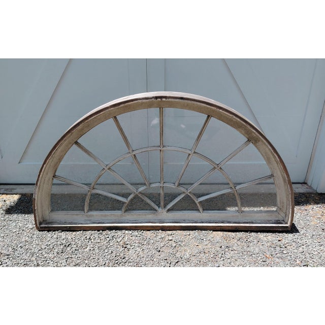 Vintage Transom Window. Large size 69" wide x 35.75" high and 4.5" deep. Some chipping paint and losses, no broken glass....