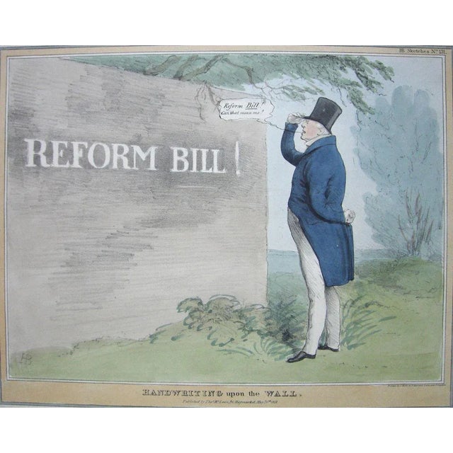 Handwriting Upon the Wall – Reform Bill! - Lithograph by J. Doyle - 1831 1831 For Sale - Image 4 of 4