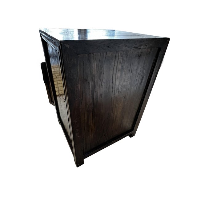 Wood Clean Lines Chinese Antique Cabinet For Sale - Image 7 of 8
