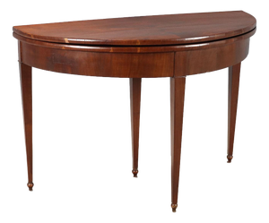 Half-Moon Console Table in Mahogany