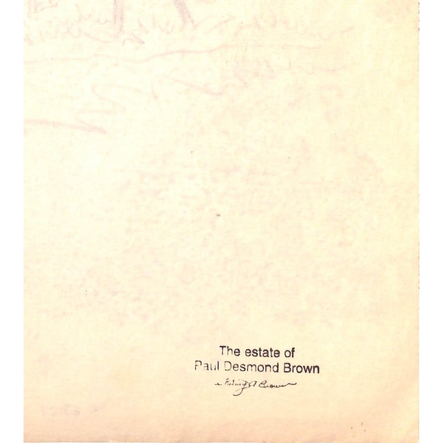 Art Sz: 11"H x 8 3/8"W 1944 Provenance stamp on verso: The Estate of Paul Desmond Brown *Book sold separately*