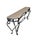 Spanish Revival Monumental Spanish Revival Wrought Iron Console Table With Travertine Top For Sale - Image 3 of 14