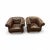 Vintage Chesterfield Armchairs in Brown Leather, Set of 2 For Sale - Image 3 of 5