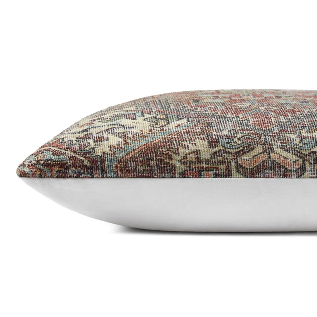 Not Yet Made - Made To Order Amber Lewis x Loloi Redwood Rust / Multi 18" x 18" Cover with Poly Pillow For Sale - Image 5 of 5