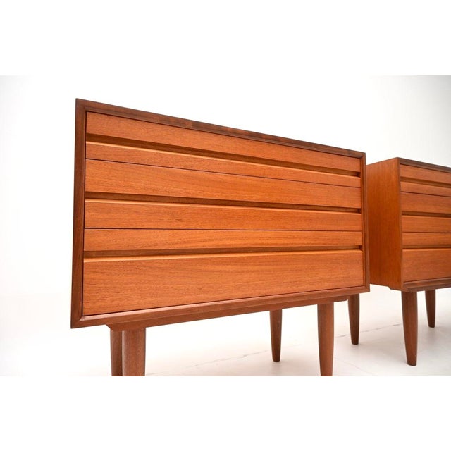 Vintage Danish Teak Chest of Drawers attributed to Poul Cadovius, 1960, Set of 2 For Sale - Image 9 of 12