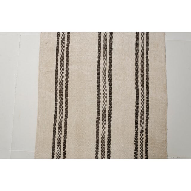 Oushak Anatolian Wool Stripe Kilim Rug For Sale - Image 9 of 9