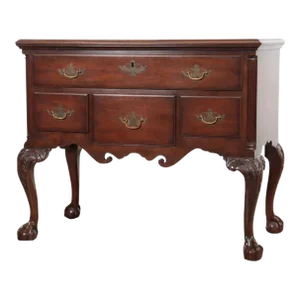 Kittinger Cw-19 Colonial Williamsburg Chippendale Mahogany Lowboy Claw & Ball
