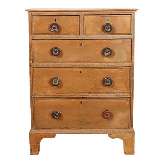 Narrow Painted Chest of Drawers For Sale