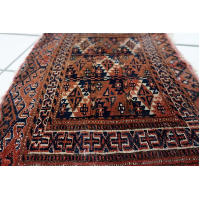 A Rare Piece of Nomadic History Acquire a truly rare piece of Central Asian nomadic textile history with this small,...