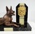1940s Art Deco Chimney Clock in Marble with Dog Figurine, 1930-1940s For Sale - Image 5 of 18