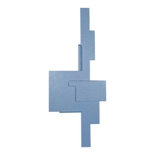 "Blue Assemblage" Contemporary Abstract Wall Sculpture by James Worsham For Sale