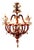 Original Ca' Rezzonico Murano Glass Chandelier | Ruby Red & Gold For Sale