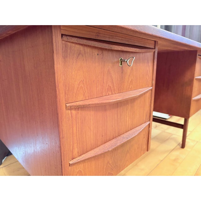 Brown Double-Sided Desk from Svenstrup Ap Mobler, Denmark, 1960s For Sale - Image 8 of 16