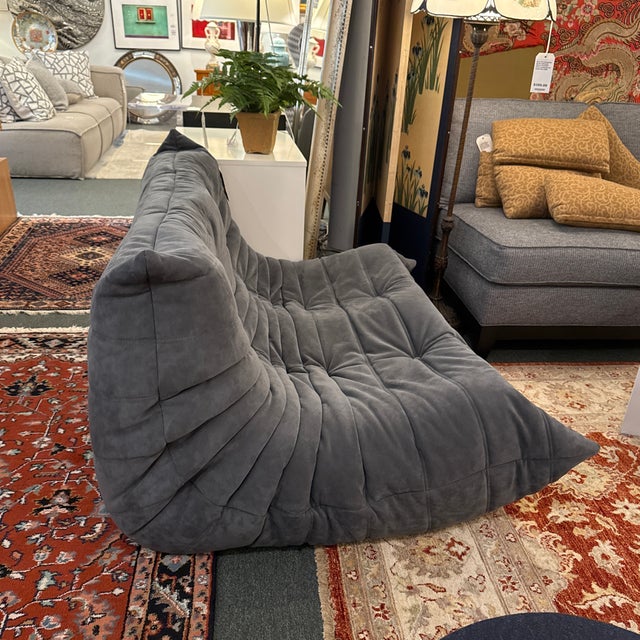 Ligne Roset Michel Ducaroy for Ligne Roset Togo Loveseat, Alcantara Chic For Sale - Image 4 of 12